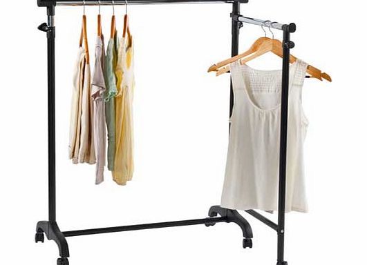 Adjustable Clothes Rail with Swing Out Lower