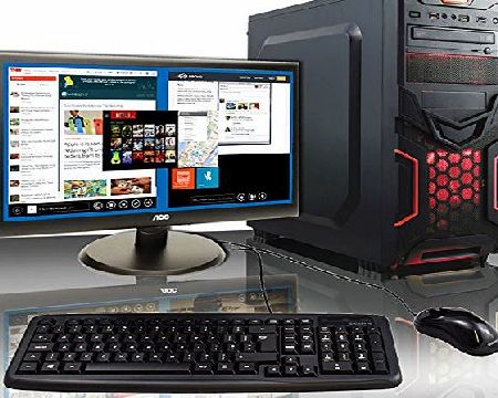 HOME/OFFICE PC PACKAGE: Versatile Desktop Computer, 21.5 Inch 1080p Monitor, Keyboard amp; Mouse Set (PC SPEC: AMD A4 6320 4GHz Dual Core Processor with RADEON HD 8370D GRAPHICS, USB 3.0, 500W P