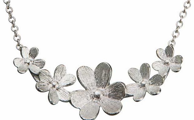 Adoration Sterling Silver Flower Necklet