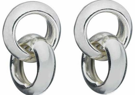 Adoration Sterling Silver Hug Stud Earrings