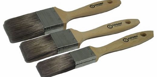 ADORN 28508 Master Craftsman Paint Brush Set 1 Inch   1.5 Inch   2 Inch (3 Pieces)
