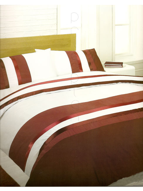 Adult Bedding Hampton Red King Duvet Cover and 2 Pillowcases