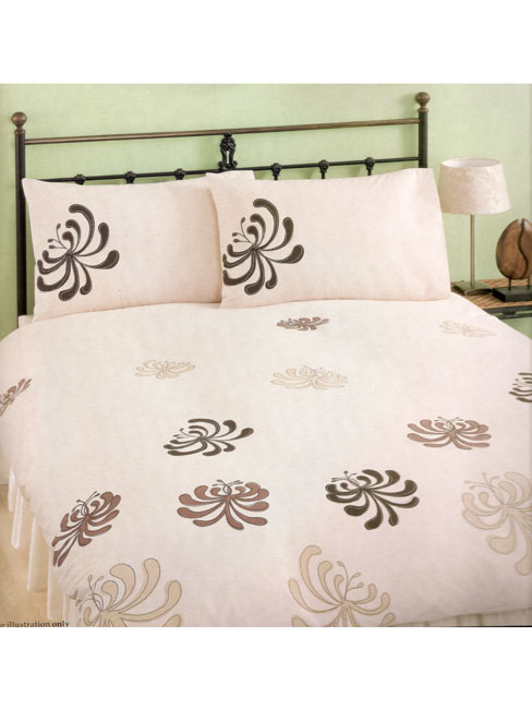 Adult Bedding Home Aspirations Tri-Cream King Size Duvet Cover