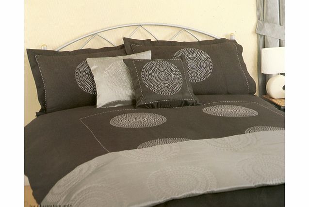 Adult Bedding Merito Silver Circle Double Size Duvet Cover and 2 pillowcases Bedding