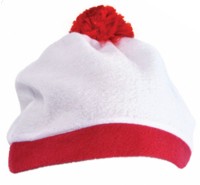 Red / White Bobble Hat
