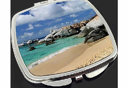 Advanta - Compact Mirror Tropical Seychelles Beach Make-Up Compact Mirror Christmas Gift