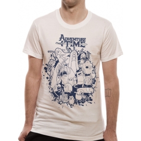 Adventure Time Group Splat T-Shirt Medium