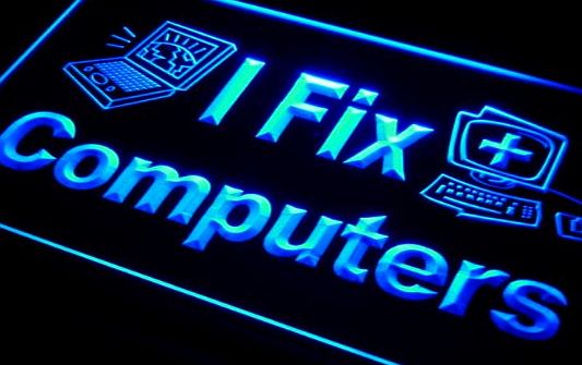 AdvPro Sign ADV PRO j975-b I Fix Computer Laptop Desktop Repairs Light Sign