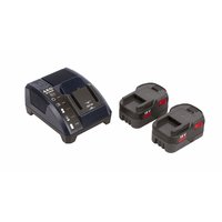 AEG 2 x 18V Li-Ion Batteries and Charger
