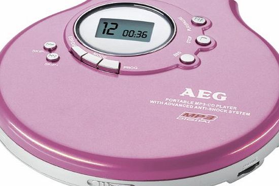 AEG CDP4212PK Portable CD Player - Pink