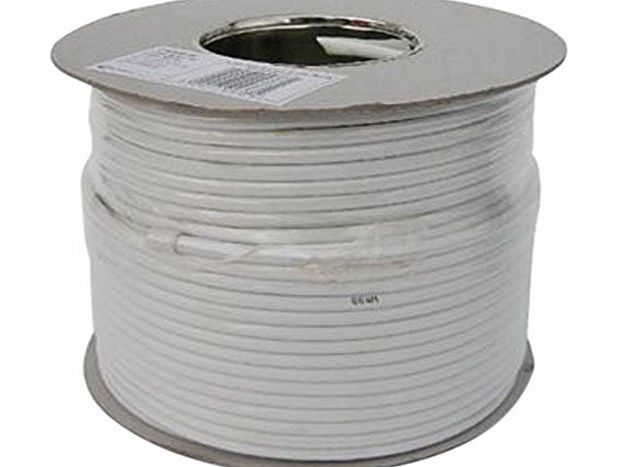 Aerials, Satellites and Cables Ltd RG6 50m Digital Coax Cable for TV - White