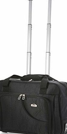 Aerolite Roller Case Business Cabin-Sized Laptop Rolling Carry-On Trolley Bag, Black