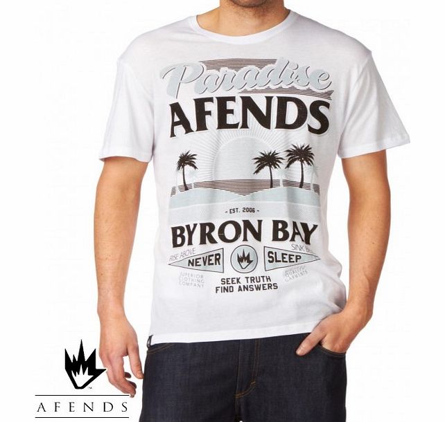 Mens Afends Paradise T-Shirt - White