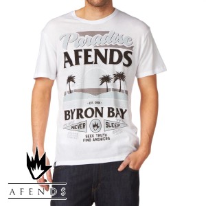 T-Shirts - Afends Paradise T-Shirt - White