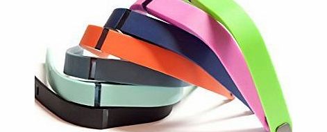 Set 7 Large: Black Navy (Blue) Slate (Blue/Grey) Teal (Blue/Green) Red (Tangerine) Lime (Green) Purple (Purple/Pink) Replacement Band + Clasps For Fitbit Flex /No Tracker
