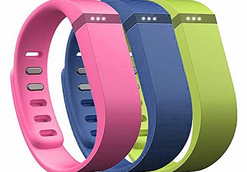 Set Large L 1pc Navy (Blue) 1pc Lime (Green) 1pc Purple (Purple/Pink) Replacement Bands with Clasps for Fitbit FLEX Only /No tracker/ Wireless Activity Bracelet Sport Wristband Fit Bit Flex Bra
