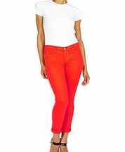 AG Denim Poppy red super skinny leggings