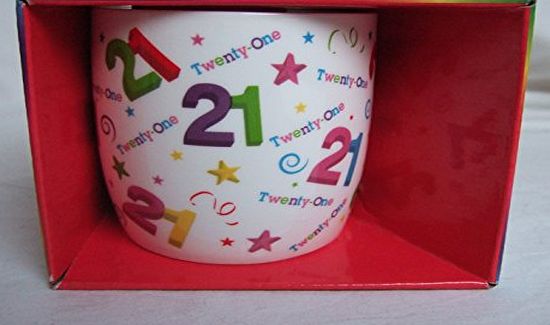 Age Birthday Mug 21st Birthday Ceramic Mug in presentation box