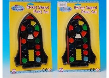AGP Rocket Shape Water Paint Set With Brush - Set Of 2