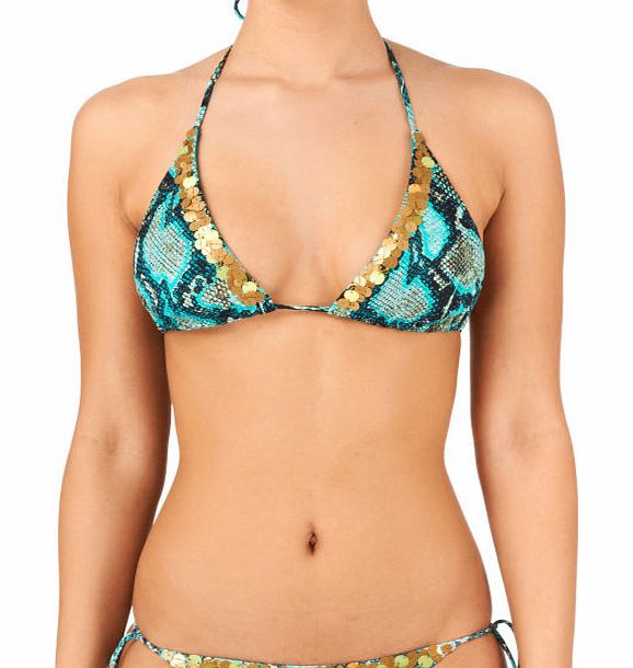 Aguaclara Womens Aguaclara Golden Amazon Triangle Bikini