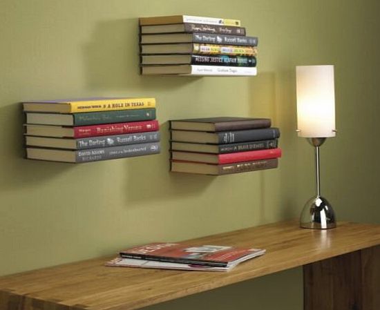 AHG 3X Conceal Invisible Bookshelf Wall Mounted Floating Book Shelf Shelves Storage