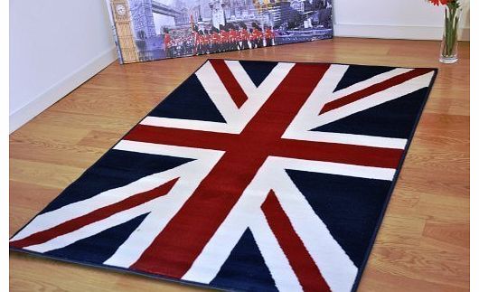Large FUNKY RETRO MODERN UNION JACK RUG BRITISH FLAG DESIGN RUG SOFT MATS CARPET 4 Sizes (120x170cm (4x56``))