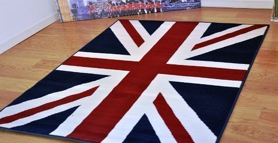 AHOC Medium Large FUNKY RETRO MODERN UNION JACK RUG BRITISH FLAG DESIGN RUG SOFT MATS CARPET 4 Sizes (80x150cm (27``x5))