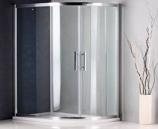 Aica bathrooms 1000X1000mm Walk in Quadrant Shower Enclosure Sliding Door cubicle Stone Tray 8mm EasyClean(QF90E-8A QF11E-8B ASH11)