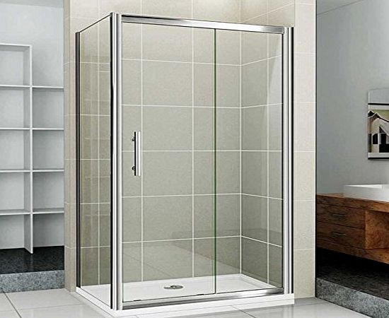 Aica bathrooms 1200x760mm sliding shower door enclosure cubicle panel stone tray (NS4-12 NS3-76 ASR7612)