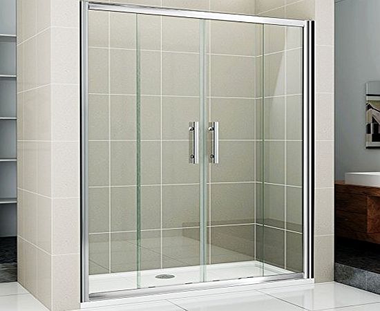 1700x1850mm sliding double shower door enclosure cubicle glass screen (NS5-17)