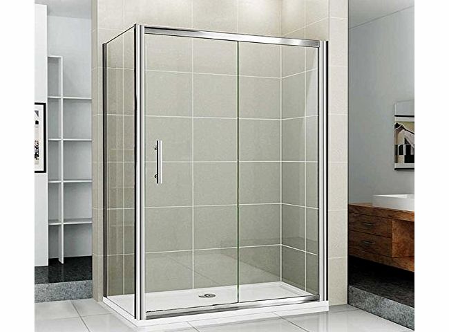 Aica bathrooms 1700x1850mm sliding shower door enclosure cubicle glass screen (NS4-17)