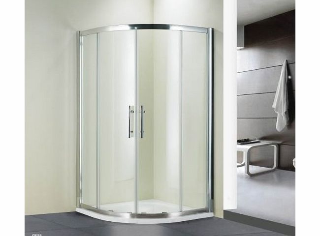 Aica bathrooms 800x800mm Quadrant Shower Enclosure Cubicle Glass Screen Door (NS7-80)