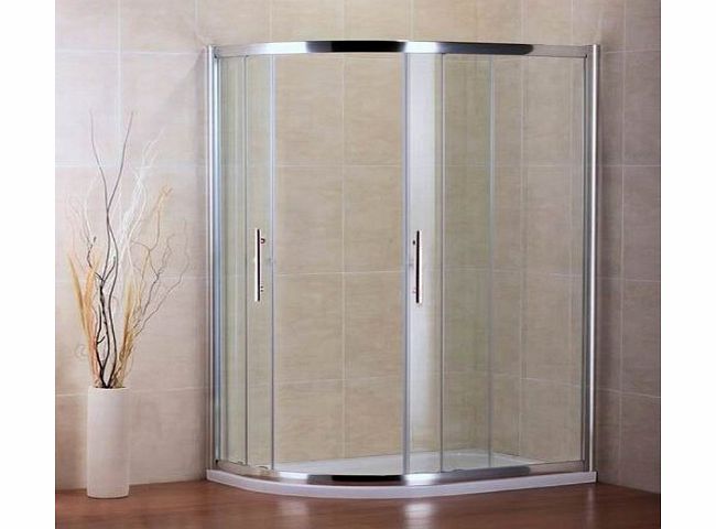 Aica bathrooms 900x760mm Quadrant Shower Enclosure Door Stone Tray (NS7-97 ASH7690 LEFT)