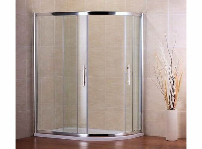 Aica bathrooms 900x760mm Quadrant Shower Enclosure Door Stone Tray (NS7-97 ASH7690 RIGHT)