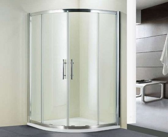 900X900mm Walk in Quadrant Shower Enclosure Sliding Door cubicle Stone Tray 8mm EasyClean(QF90E-8A+QF99E-8B+ASH99)