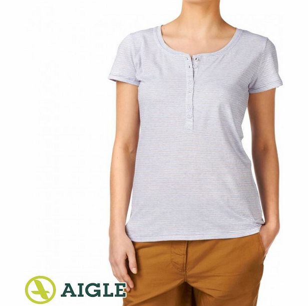 Aigle Womens Aigle Teestripe T-Shirt - Cobalt