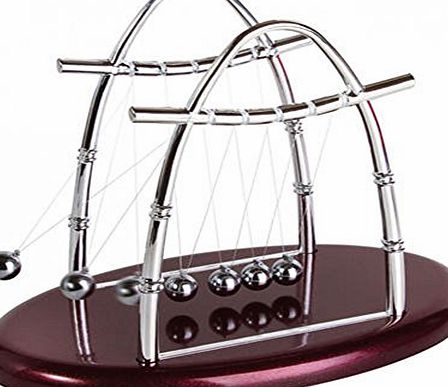 Ailiebhaus Newtons Cradle Balance Balls Pendulum Arch Toys Desk Decoration (Middle)