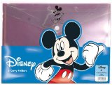 A4 Button Top Plastic Wallets 4/Pk - Disney Mickey Mouse (MCFR)