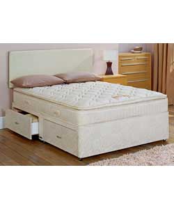 air Coniston King Size Divan/Pillow Top Mattress - 4 Drawers