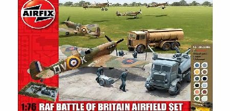 A50015 RAF Battle of Britain Airfield 1:76 Scale Diorama Gift Set with Paint Glue and Brushes