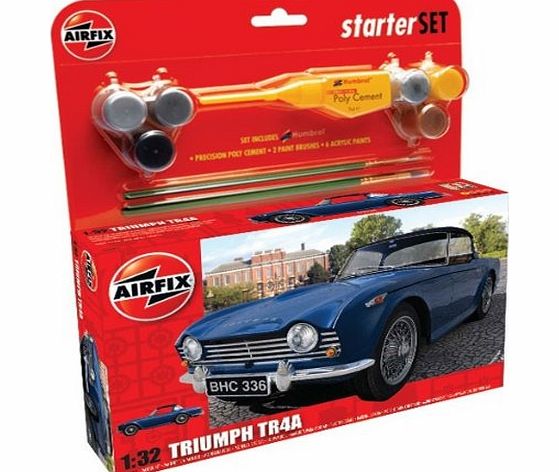 Airfix A50092 Triumph TR4A 1:32 Scale Model Medium Starter Set