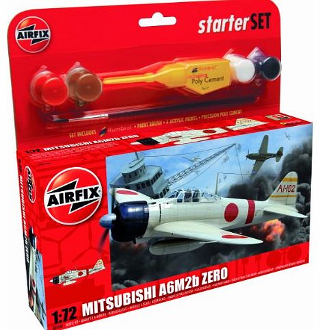 Airfix A55102 Mitsubishi Zero 1:72 Scale Model Small Starter Set