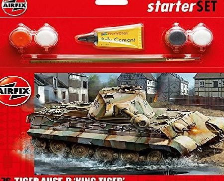 Airfix A55303 King Tiger 1:76 Scale Model Medium Starter Set