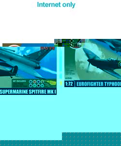 Eurofighter Typhoon and Supermarine Spitfire MK1