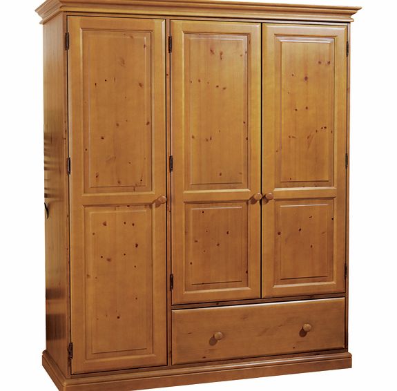 Airsprung Beds Canterbury 3 Door Wardrobe with Drawer