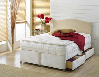 Airsprung Beds Hush Viscount Pillow Top 1000 Divan and Mattress