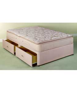 Airsprung Berkley Pillow Top King Size Divan - 4 Drawers