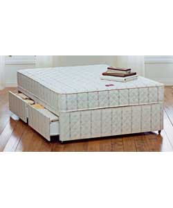airsprung Double Divan with Ortho Elite Mattress - 4 Drawers