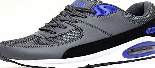 Airtech Mens Legacy Air Bubble Max 90 Running Trainers Airtech Fitness Sports Gym Shoes Size 7 8 9 10 11 12 (9 UK, Black / Lime)