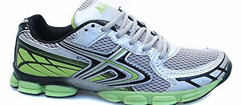 Airtech Mens Shock Absorbing Silver Running Trainers Jogging Gym Trainer Size UK 11